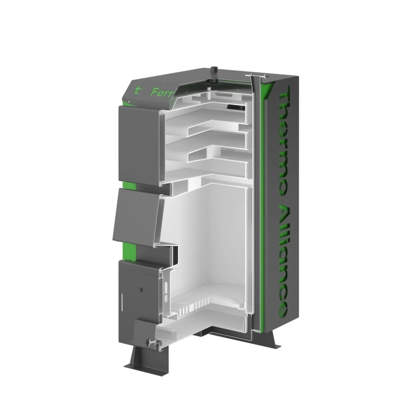 Твердотопливный котел Thermo Alliance Ferrum Plus V 3.0 FSF+ 26 + вентилятор + контроллер + группа безопасности (4434242762220668190) - Фото 1